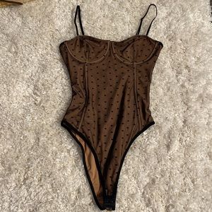 White fox boutique body suit size XS black